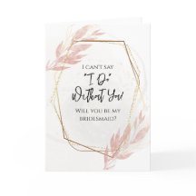 Dusty Rose Gold Floral Werden Sie meine Bridesmaid