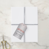 Dusty Rose Gold Foil Heart Wedding Vielen Dank Geschenkanhänger (Mit Garn)