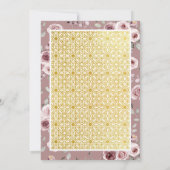 Dusty Rose Gold Islamisches Muster muslimische Hoc Einladung (Rückseite)