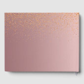 Dusty Rose gold Konfetti Hochzeit Gästebuch (Rückseite)