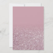 Dusty Rose Gold Pink Glitzer Ombre Bat Mitzvah Einladung (Rückseite)
