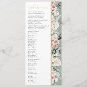 Dusty Rose Gold Sage Green Moderne Hochzeit Programm (Rückseite)