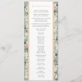 Dusty Rose Gold Sage Green Simple Wedding Programm (Rückseite)