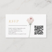 Dusty Rose Gold Sage Green Wedding QR Code UAWG Begleitkarte (Vorderseite)