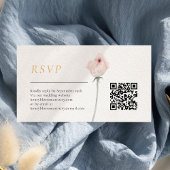 Dusty Rose Gold Sage Green Wedding QR Code UAWG Begleitkarte