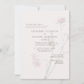 Dusty Rose Gold Text 2 Veranstaltungsort Hochzeit Einladung (Vorderseite)
