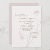 Dusty Rose Gold Text 2 Veranstaltungsort Hochzeit Einladung (Vorne/Hinten)