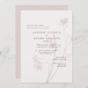 Dusty Rose Gold Text 2 Veranstaltungsort Hochzeit Einladung