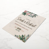 Dusty Rose & Green Botanical Floral Backyard Folieneinladung (Gedreht)