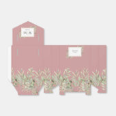 Dusty Rose Greenerage Foliage Monogram Wedding Geschenkschachtel (Ungefaltet)