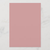 Dusty Rose Greenerity Wedding Zeitplan Timeline Programm (Rückseite)