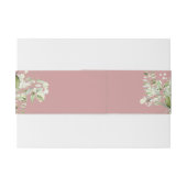 Dusty Rose Greenery Bloral Wedding Einladung Einladungsbanderole (Rückseitenbeispiel)