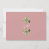 Dusty Rose Grüne Foto Erste Heilige Kommunion Dankeskarte (Rückseite)