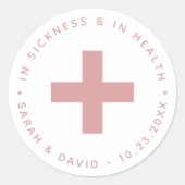 Dusty Rose Hangover Kit in Krankheit und Gesundhei Runder Aufkleber (Vorderseite)