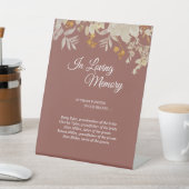 Dusty Rose Herbst Boho Hochzeit in Love Memory Sockelschild (In SItu)