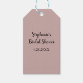 Dusty Rose Hochzeit Custom Light Pink Brautparty Geschenkanhänger (Vorderseite)