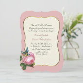 Dusty Rose Hochzeit Einladung (Stehend Vorderseite)