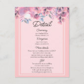 Dusty Rose Hochzeitsdetails Begleitkarte (Vorderseite)