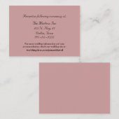 Dusty Rose Hochzeitskarten Begleitkarte (Vorne/Hinten)