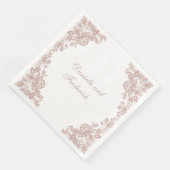 Dusty Rose Hochzeitspapiere Servietten (Ecke)