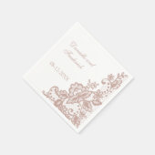 Dusty Rose Hochzeitspapiere Servietten (Ecke)