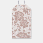 Dusty Rose Hochzeitsreise Geschenkanhänger (Rückseite)