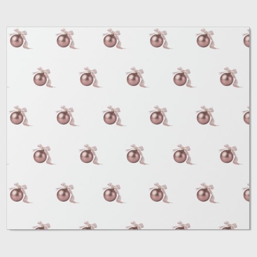 DUSTY ROSE HOLIDAY ORNAMENT WRAPPING PAPER GESCHENKPAPIER (Flach)