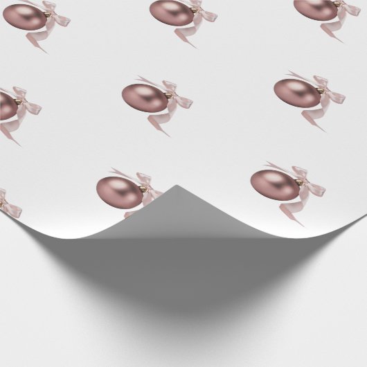 DUSTY ROSE HOLIDAY ORNAMENT WRAPPING PAPER GESCHENKPAPIER (Ecke)