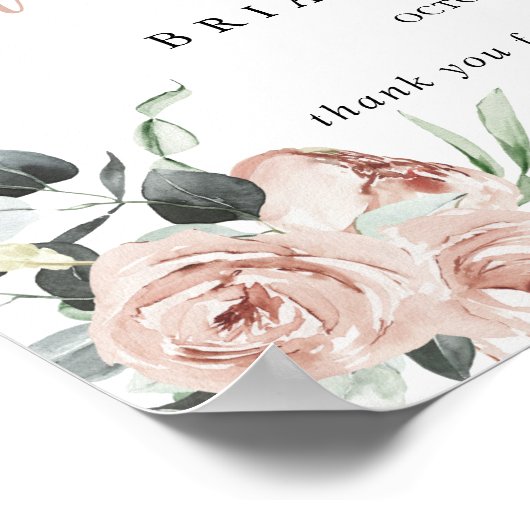 Dusty Rose Horizontal Probe Empfang Poster (Ecke)