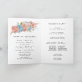 Dusty Rose Hydrangea Wedding Booklet Programm (Innenseite)