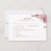 Dusty Rose Hydrangea Wedding RSVP Card (Vorderseite)