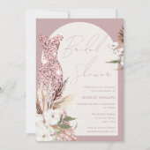 Dusty Rose & Ivory Boho Floral Dress Brautparty Einladung (Vorderseite)