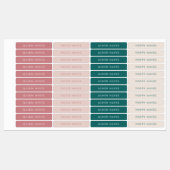 Dusty Rose Jade Name Etiketten (Blatt)