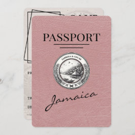 Dusty Rose Jamaica Passport Save the Date