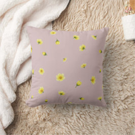 Dusty Rose Japanese Winter Cosmos Floral Pattern Kissen