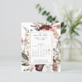 Dusty-Rose-Kalender Save the Date (Stehend Vorderseite)