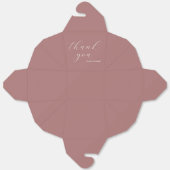Dusty Rose Kalligrafie elegante Hochzeitsfavoriten Geschenkschachtel (Ungefaltet)