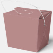 Dusty Rose Kalligrafie elegante Hochzeitsfavoriten Geschenkschachtel (Rückseite)