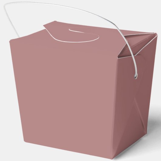 Dusty Rose Kalligrafie elegante Hochzeitsfavoriten Geschenkschachtel (Rückseite)