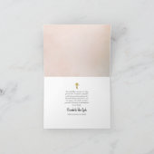 Dusty Rose Kirry Blüten Orthodox Gedenkstätte Dankeskarte (Innenseite)