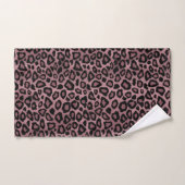 Dusty Rose Leopard Pattern Badhandtuch Set (Handtuch)