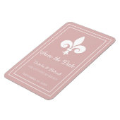 Dusty-Rose-Lilie Speichern des Datumsfelds Magnet (Linke Seite)