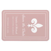 Dusty-Rose-Lilie Speichern des Datumsfelds Magnet (Horizontal)