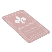 Dusty-Rose-Lilie Speichern des Datumsfelds Magnet (Rechte Seite)