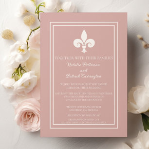 Dusty Rose Lilie Wedding Einladung