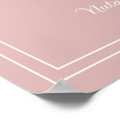 Dusty Rose Lilie Wedding Poster (Ecke)