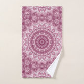Dusty Rose Mandala Pattern Design Badhandtuch Set (Handtuch)