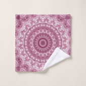 Dusty Rose Mandala Pattern Design Badhandtuch Set (Waschlappen)
