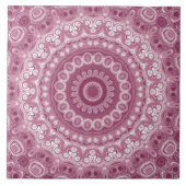 Dusty Rose Mandala Pattern Design Fliese (Vorderseite)