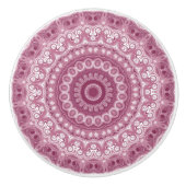Dusty Rose Mandala Pattern Design Keramikknauf (Vorderseite)